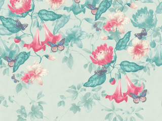 Papier peint floral Asterid - Island de Little Greene