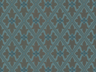 Papier peint à motifs bleu et marron Bayham Abbey - Celestial de Little Greene