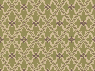 Bayham Abbey - Citrine papier peint de Little Greene avec un motif classique