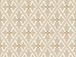 Beige motif de papier peint Bayham Abbey - Meteor de Little Greene