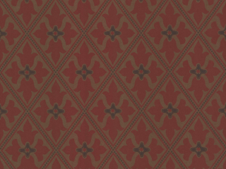 Papier peint foncé à motifs rouges Bayham Abbey - Spanish Gold Little Greene
