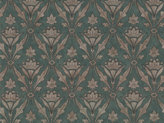 Little Greene Borough High Street - Weld papier peint avec un fond bleu/vert