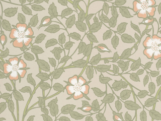 Papier peint fleuri aux couleurs pastel - Briar Rose Green Mist de Little Greene