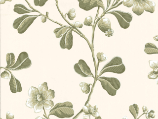 Little Greene Broadwick Street - Garden papier peint richement décoré de fleurs vertes et de feuilles