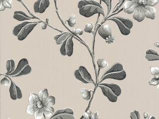 Papier peint floral chaud Broadwick Street - Mono Little Greene