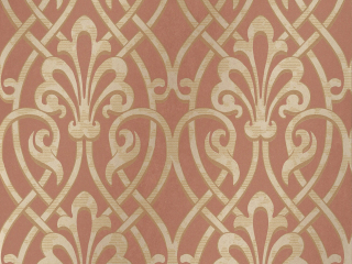 Papier peint classique dans un(e) moderne, de couleur rouge/orange Brook Street - Etruscan de Little Greene