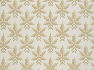 Clutterbuck - Hessian papier peint de Little Greene avec des feuilles brunes comme motif