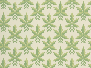 Clutterbuck - Lodge papier peint de Little Greene à motif de feuilles vertes