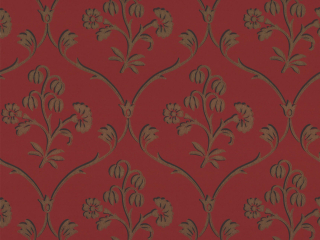 Rouge foncé Little Greene papier peint Cranford - Cherry Gold
