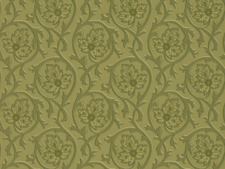 Hoja - Garden un papier peint d'un vert profond de Little Greene avec des feuilles et des volutes élégantes