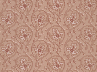 Papier peint rose de Little Greene avec un motif composé de volutes au design élégant et de feuilles de grande taille Hoja - Hellebore