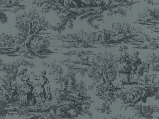 Little Greene Toile des Amoureux - Bleu de Hicks