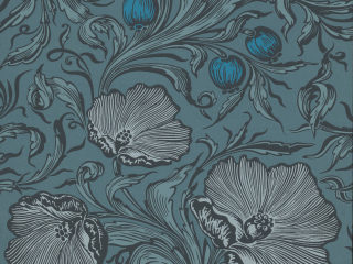 Little Greene Sentier Coquelicot - Bleu Air Force