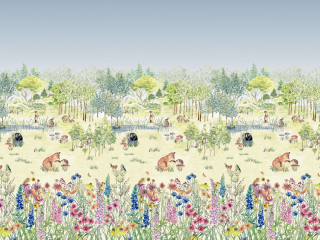 Little Greene papier peint Printemps forestier de Potter