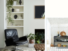Little Greene - Loft White 222 au mur avec un placard encastré