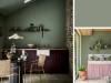 Little Greene - Windmill Lane 296 sur le mur d'une rustique cuisine