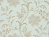 Little Greene papier peint Bedford Square - Larimar bleu clair avec ocre jaune