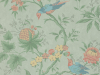 papier peint de couleur vive avec un oiseau de Little Greene Brooke House - Soie