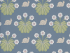 Burges Snail - Juniper papier peint bleu profond avec des animaux et des fleurs de Little Greene