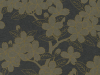 Papier peint brun foncé avec des fleurs et des accents dorés Camellia - Charcoal de Little Greene