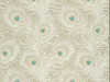 Little Greene Carlton House Terrace - Pompon papier peint avec des accents turquoises et des plumes de paon blanches