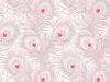 Papier peint rose avec des plumes de paon de Little Greene Carlton House Terrace - Valentine