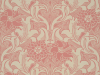 Dahlia Scroll - Carmine papier peint de Little Greene avec de grandes fleurs roses et des volutes