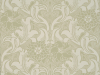 Papier peint à fleurs, de couleur vert/gris, avec des boucles élégantes de Little Greene Dahlia Scroll - Mirror