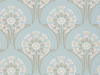 Papier peint bleu avec des accents taupe et des fleurs Hencroft - Celestial