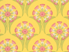 Little Greene Hencroft - Punch papier peint jaune avec des fleurs d'un style élégant