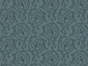 Hoja - Air Force Blue, papier peint de Little Greene avec de gracieuses volutes et des fleurs