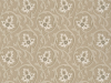 Papier peint de couleur taupe avec motif de volutes et de fleurs Hoja - Portland Stone