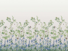 Bird & Bluebell - Ceviche papier peint sur fond blanc avec des fleurs bleues de Little Greene