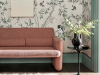 Little Greene Belton Scenic - Oyster papier peint avec de hauts plinthe verts