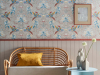 Little Greene Brodsworth - Triumph papier peint au-dessus d'un classique lambris avec des accents orange