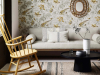 Crowe Hall Lane - Gilt papier peint de Little Greene dans le salon