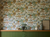Little Greene papier peint Animal Kingdom Pea détail d'ambiance