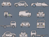 Little Greene papier peint Road trip Genévrier Cendre
