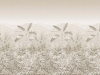 Capricorn - Portland Stone papier peint de Little Greene avec des palmiers, des montagnes et des plantes aux couleurs ton sur ton