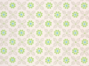 Papier peint blanc avec des fleurs vertes et des feuilles beiges Ditsy Block - Phthalo de Little Greene