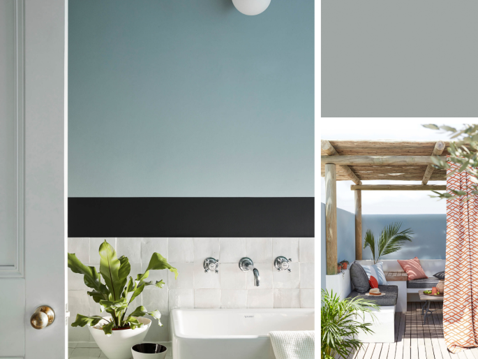 Little Greene - Bone China Bleu 107 sur le mur
