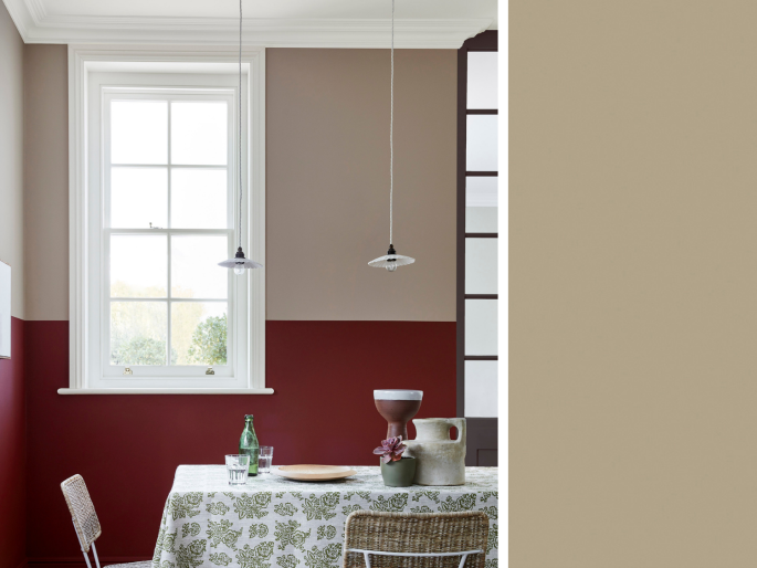 Little Greene - Rolling Fog Dark 160 dans la salle à manger