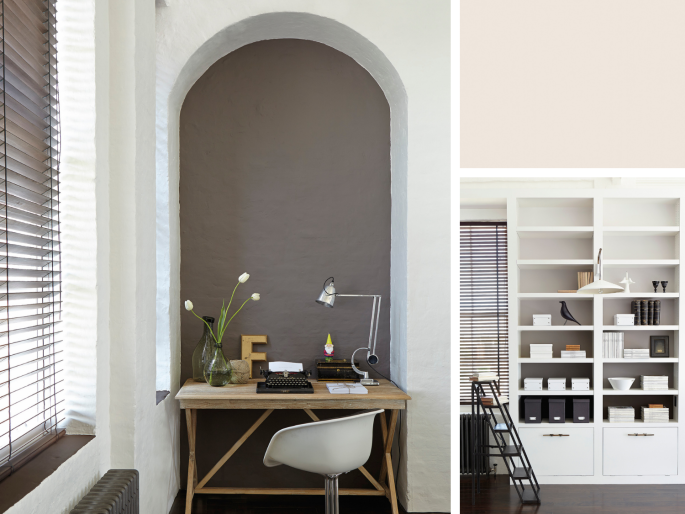 Little Greene - Down 242 sur un meuble sur mesure dans un bureau