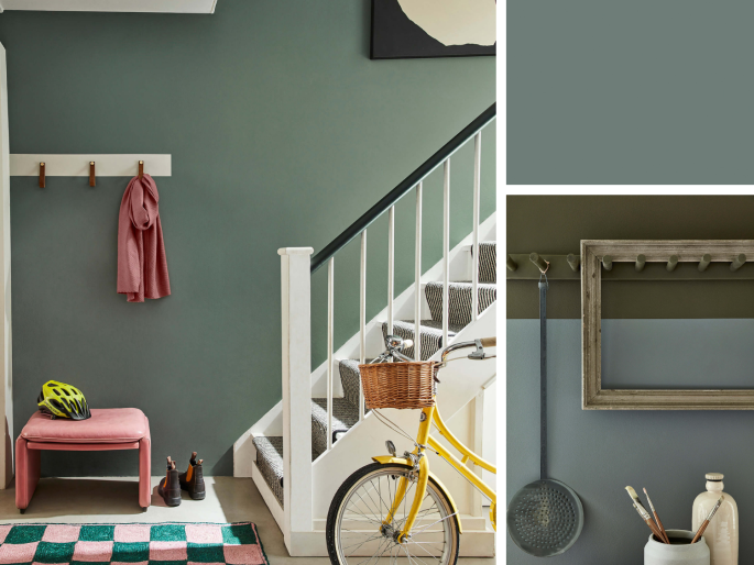 Little Greene - Livid 263 à côté de l'escalier