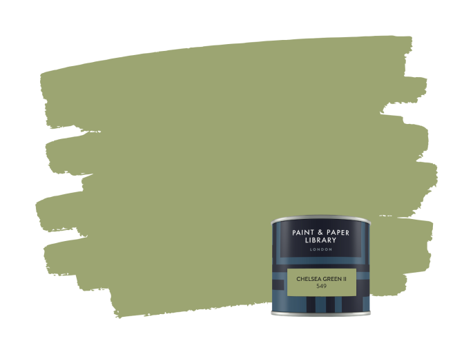 Bibliothèque de peinture et de papier Chelsea Green II 549 pot échantillon