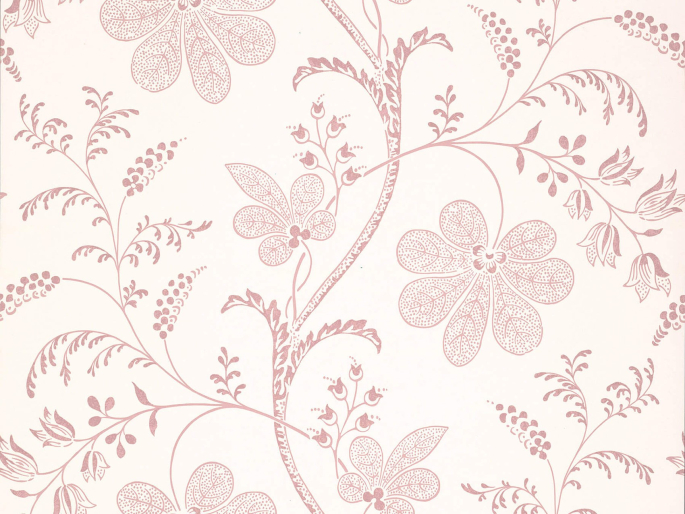Papier peint à motif floral rose pâle Bedford Square - Hellebore de Little Greene