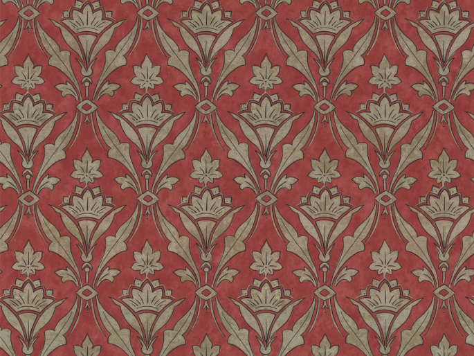 Papier peint classique typique Borough High Street - Beet de Little Greene