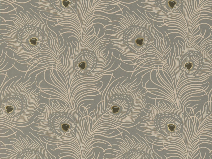 Papier peint couleur taupe Carlton House Terrace - Slate de Little Greene