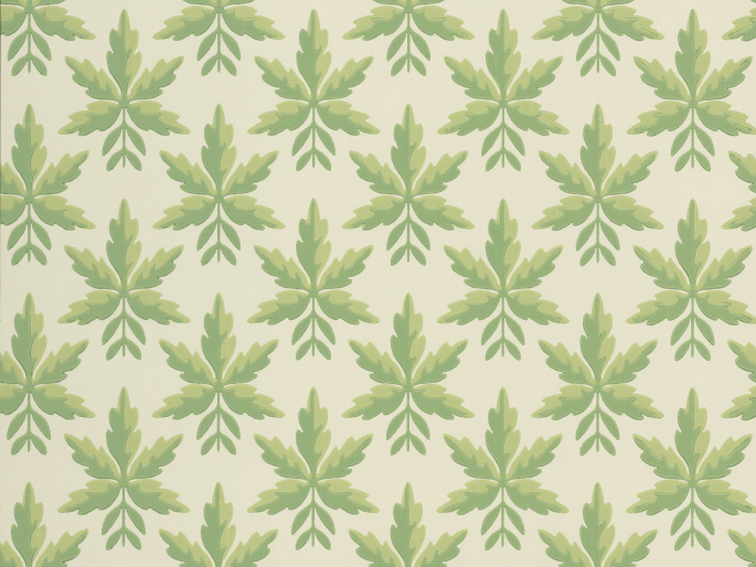Clutterbuck - Lodge papier peint de Little Greene à motif de feuilles vertes