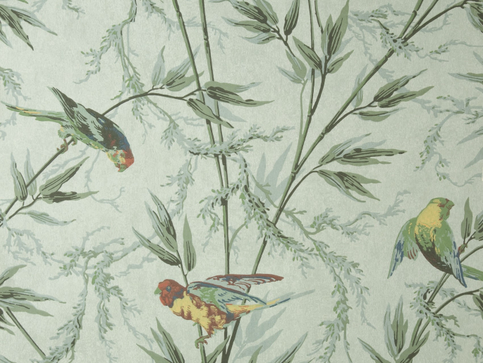 Bhenag, avec une teinte verte et des oiseaux Great Ormond Street - Verditure colorés